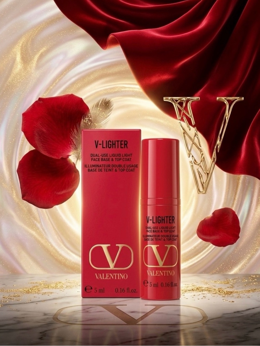 Valentino V-Lighter Dual-Use Liquid Light in Red